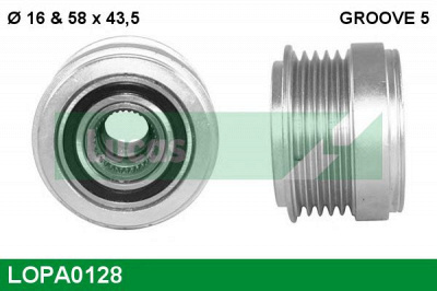 LUCAS ENGINE DRIVE lopa0128 -  Механизм свободного хода генератора